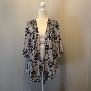 Silvery Velvet Floral Burnout Shrug